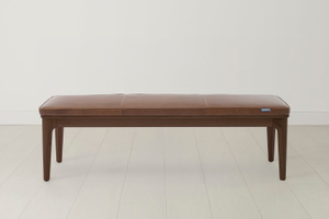 Dining Bench 01 - Dining Bench in Walnut - Leather Maple