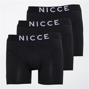 NICCE Mens Danno Three Pack Bamboo Boxers Black/Black/Black