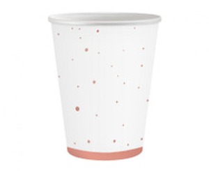 Celebrate Rose Gold Dotted Paper Cups