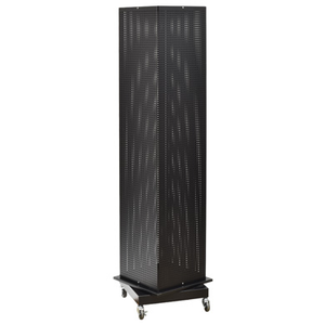 4-Sided Metal Pegboard Magnet Floor Spinner with 13 3/4 in. wide Panels