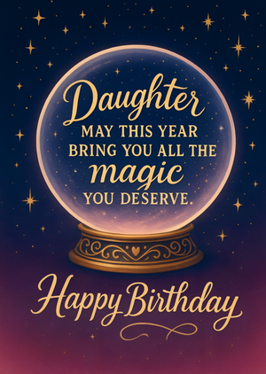 All The Magic You Deserve Daughter Happy Birthday Card
