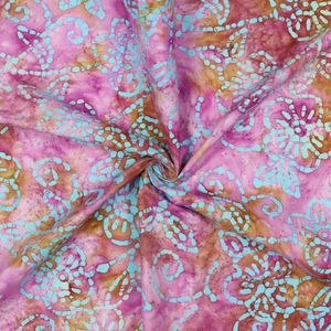 Tissu coton batik Comino - Rose