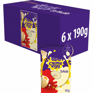Cadbury White Creme Egg Easter Egg L 190g (Box of 6)