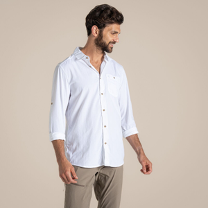 Craghoppers Mens NosiLife Nuoro II UPF Long Sleeve Shirt - M / White