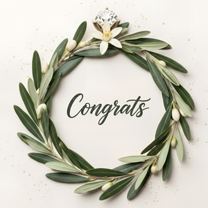 Moonpig Congrats Love Birds Script Typography Illustrated Card