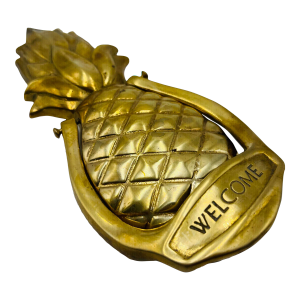 Vintage Brass Pineapple Welcome Door Knocker