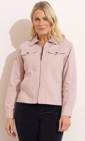 Anna Rose Canvas Jacket - Pale Pink