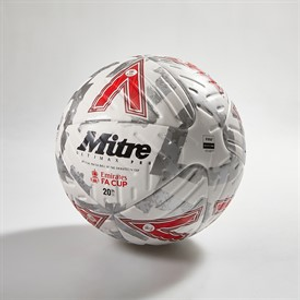 Mitre FA Cup Ultimax Pro Official Match Football (FIFA Pro Certified) White/Silver/Red