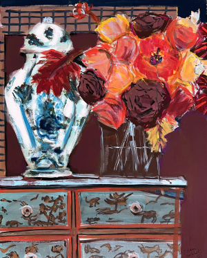 Ginger Jar Original Painting by Artist Shann Spishak