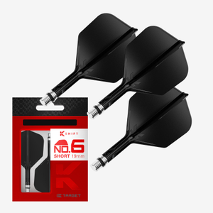 Target Darts K-Flex Shift Black Intermediate No.6 Shape Flight and Shaft