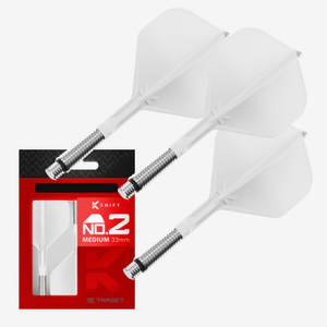 Target Darts K-Flex Shift White Medium No.2 Shape Flight and Shaft