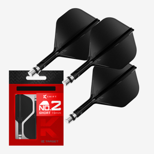 Target Darts K-Flex Shift Black Medium No.2 Shape Flight and Shaft