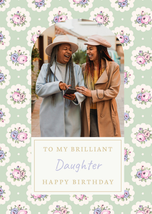 Cath Kidston Brilliant Daughter Photo Upload Happy Birthday Card