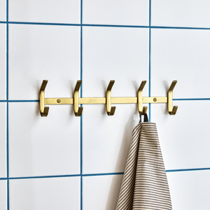 Iron Wall Rack - Brass