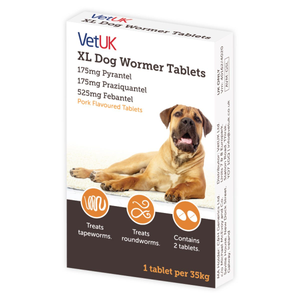 VetUK XL Dog Wormer Tablets (Pack of 2)