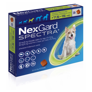 NexGard Spectra Chewable Tablets for Medium Dogs - Pack Size : 3 Tablets