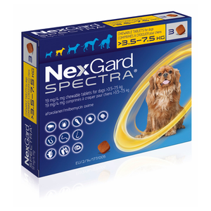 NexGard Spectra Chewable Tablets for Small Dogs - Pack Size : 3 Tablets
