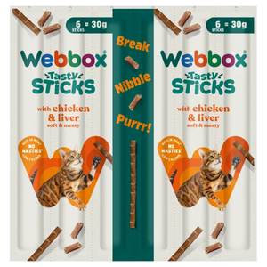 Webbox Tasty Sticks Cat Treats with Chicken and Liver 