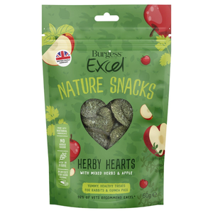 Burgess Excel Nature Treats Herby Hearts 60g