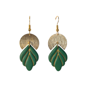 Avra Green And Gold Earrings