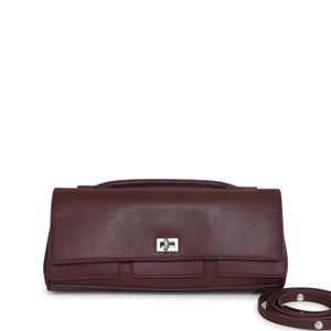 Love Boat Leather Clutch Bag - Burgundy (one size)