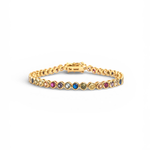 Rainbow Tennis Bracelet (6.5")