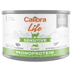 Calibra Life Sensitive Wet Cat Food (Rabbit) 6 x 200g Cans