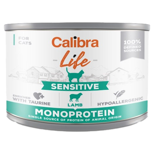 Calibra Life Sensitive Wet Cat Food (Lamb) 6 x 200g Cans