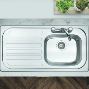 Single Bowl Sink With Two Tap Hole