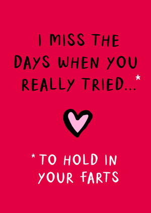 Funny Trying Not To Fart Joke Valentine's Day Card