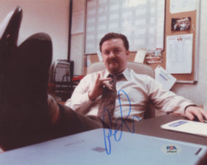 Ricky Gervais The Office Authentic Signed 8x10 Horizontal Photo PSA/DNA #AP84619