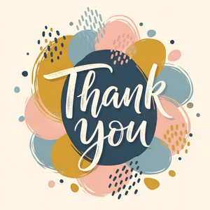 Colourful Abstract Pattern Thank You Card