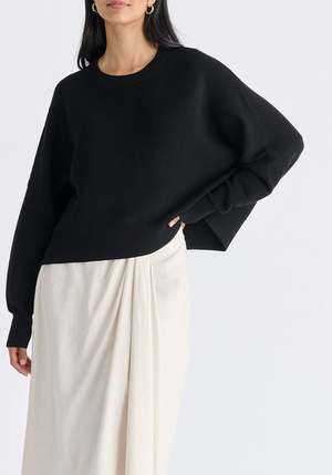 Cropped Ribbed Jumper