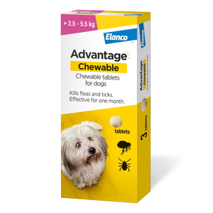 Advantage Chewable Tablets for Small Dogs (3 Tablets)