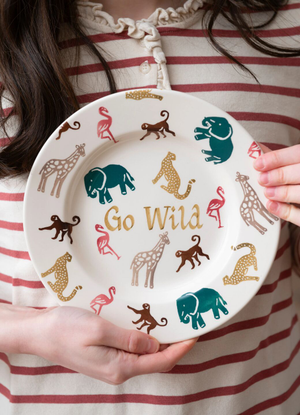 Personalised Wild Animals Medium Dinner Plate, 8.5 Inch
