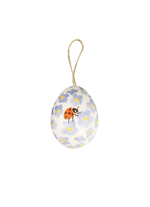 Forget Me Not Small Tin Egg Decoration