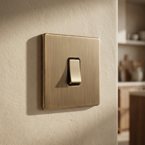 Lyss Collection 10A Single Light Switch - Antique Brass 2 Way
