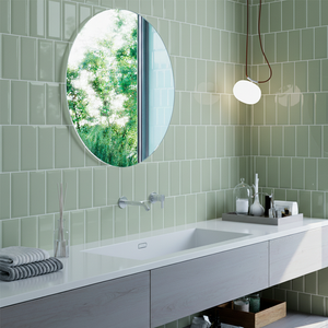 Victoria Metro Wall Tiles - Gloss Sage - 20 x 10cm