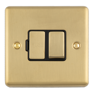 Ellis & Co 13A Switched Fused Spur Brushed Brass