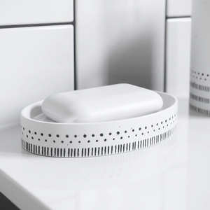 Accents Miami White Ceramic Soap Dish