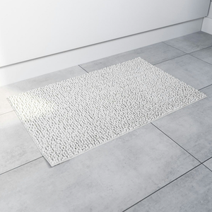 Accents White Chenille Bath Mat - 800 x 500mm