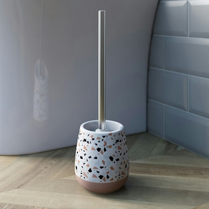 Accents Turin Terrazzo Effect Ceramic Toilet Brush Holder