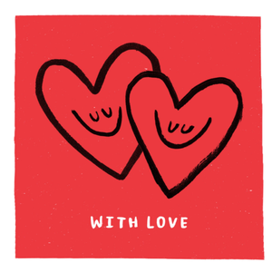 Moonpig Adam Pryce With Love Illustrated Hearts Card
