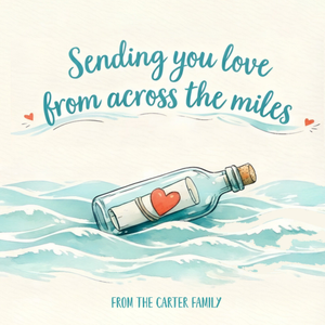Moonpig Sending You Love From Across The Miles Card