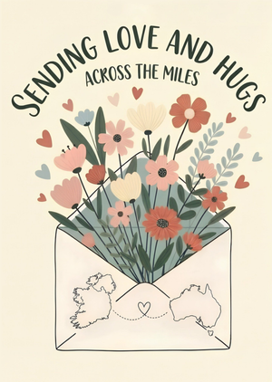 Sending Love And Hugs Across The Miles Card