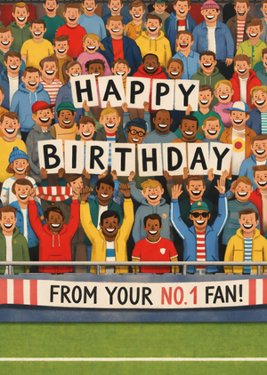 Happy Birthday From Your No 1 Fan Football Themed Card