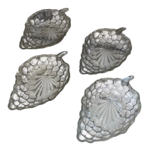 Vintage 1950s Anchor Hocking Bubble Pattern Grape Dishes - Set of 4
