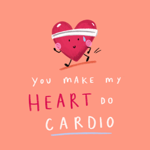 Moonpig Funny Fitness Cardio Joke Valentine’s Day Card