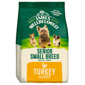 James Wellbeloved Senior Dog Small Breed Dry Food (Turkey & Rice) - Bag Size : 1.5Kg