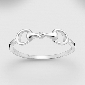 Signature Silver Horse Snaffle Ring